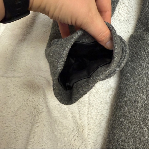 Banana Republic Peacoat wool blend full zip loop toggle grey tweed size S - Picture 8 of 13